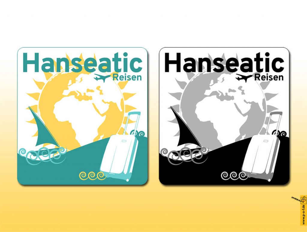 Hanseatic ist ein Logo für ein Reisebüro
